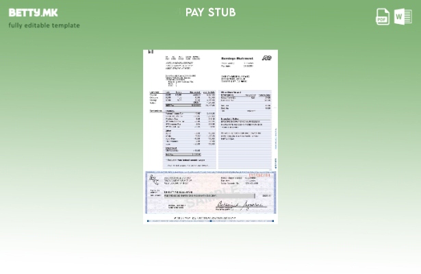 Модерен стил на шаблон за извод на заработка () ADP 1